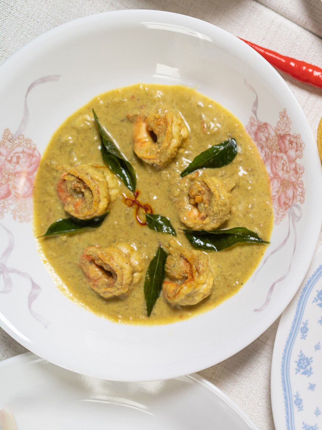 Corelle Asia collection gold series White & Pink Set Of 6 Floral Printed Glossy Bowls