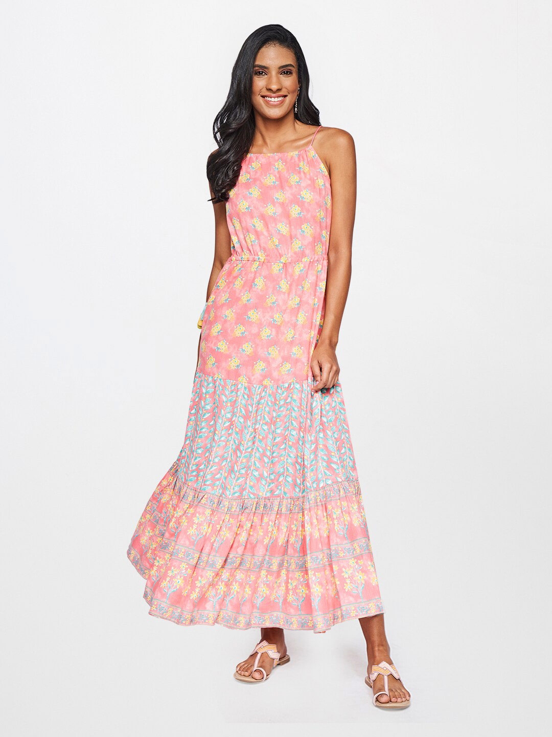 Global desi pink maxi dress cheap