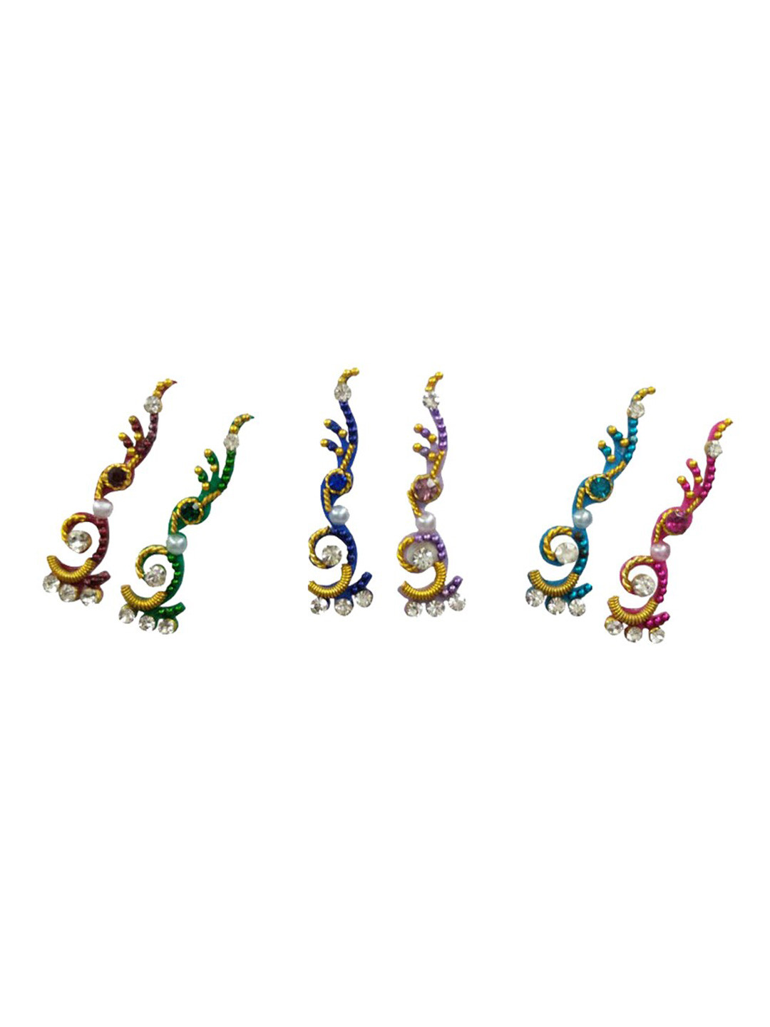 Comet Busters Handcrafted Beautiful Traditional Designer Bindis 6pcs