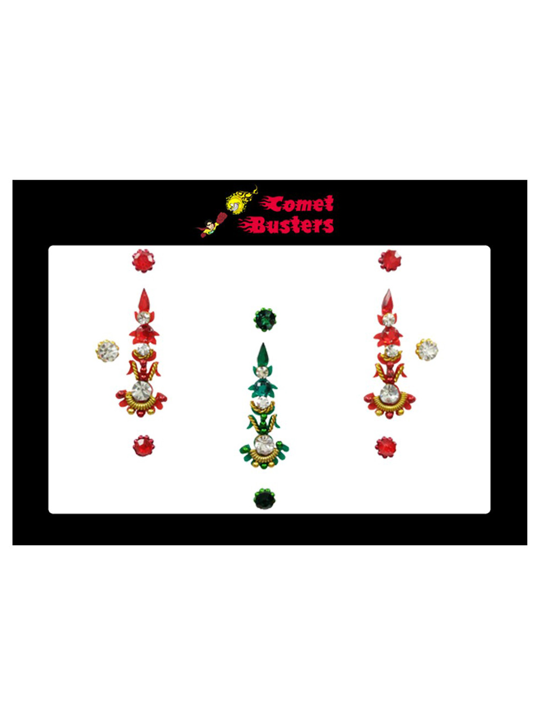 Comet Busters Woman Multicolor Handcrafted Traditional Designer Bindis
