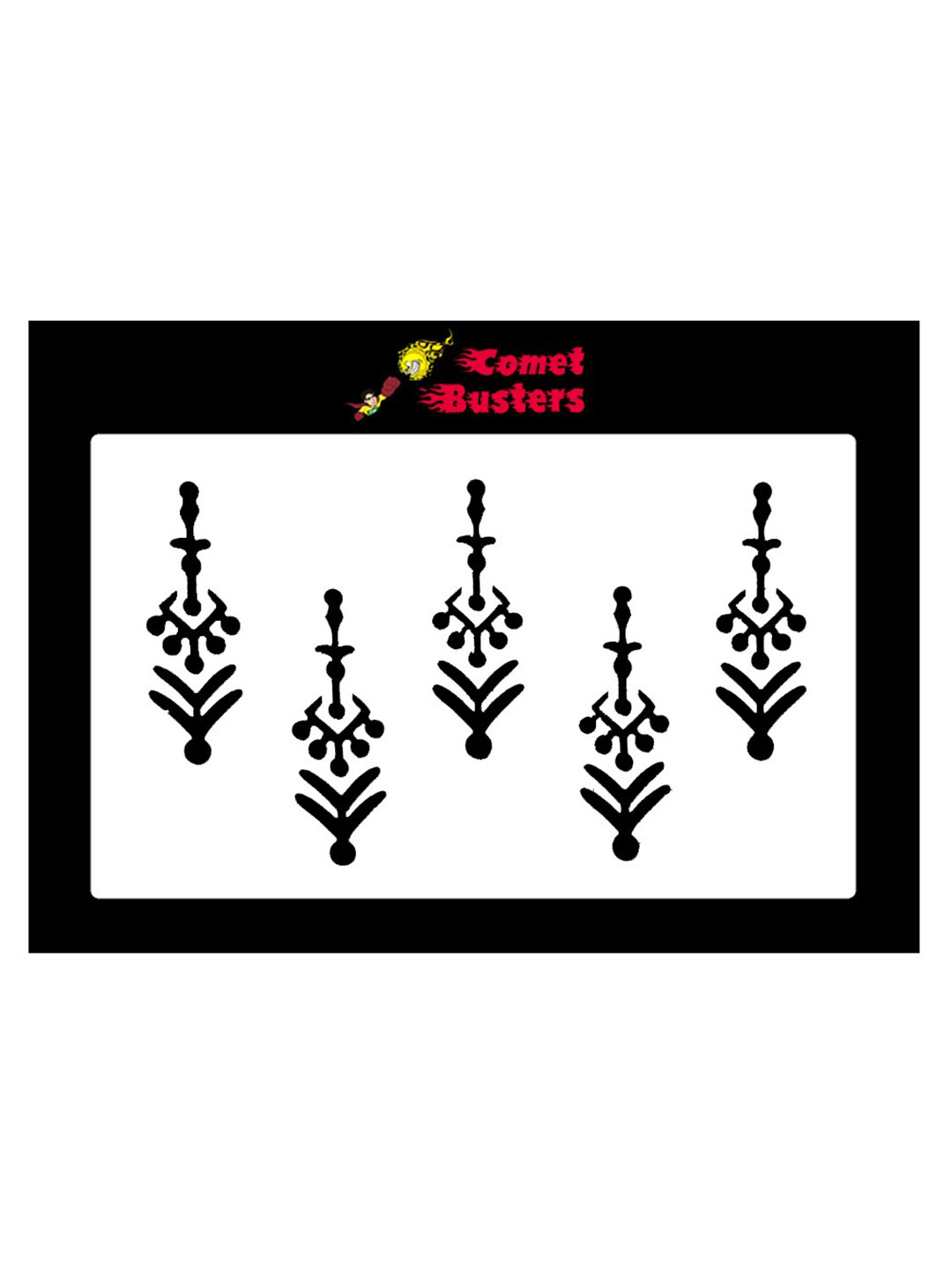 Comet Busters 5 Pcs Black Bindis