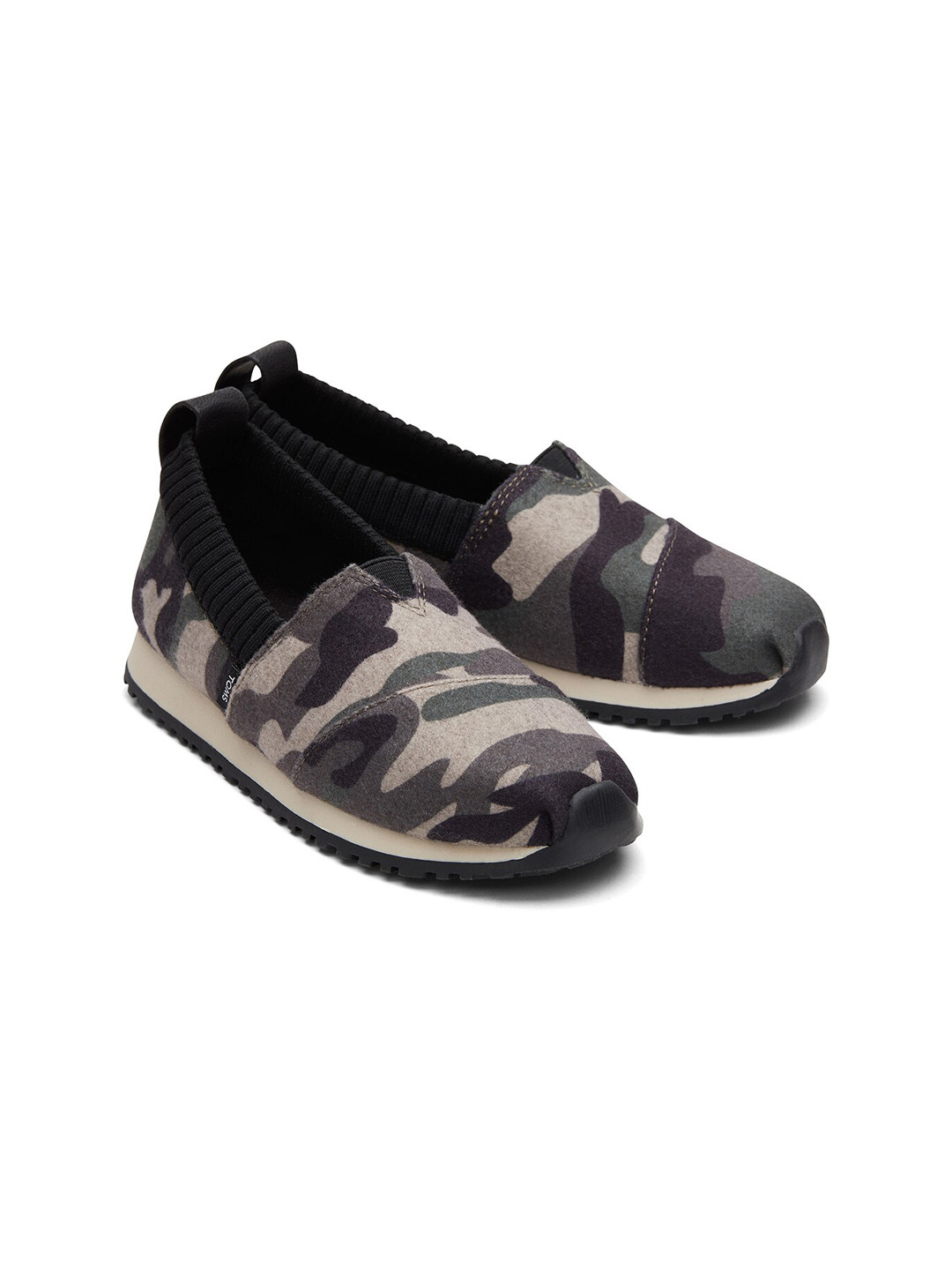 TOMS Boys Brown Woven Design Slip-On Sneakers