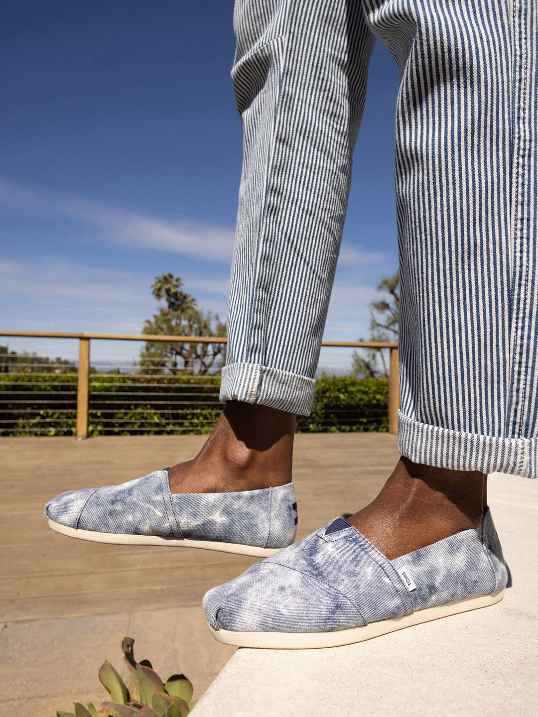 TOMS Women Navy Blue Textured Slip-On Sneakers