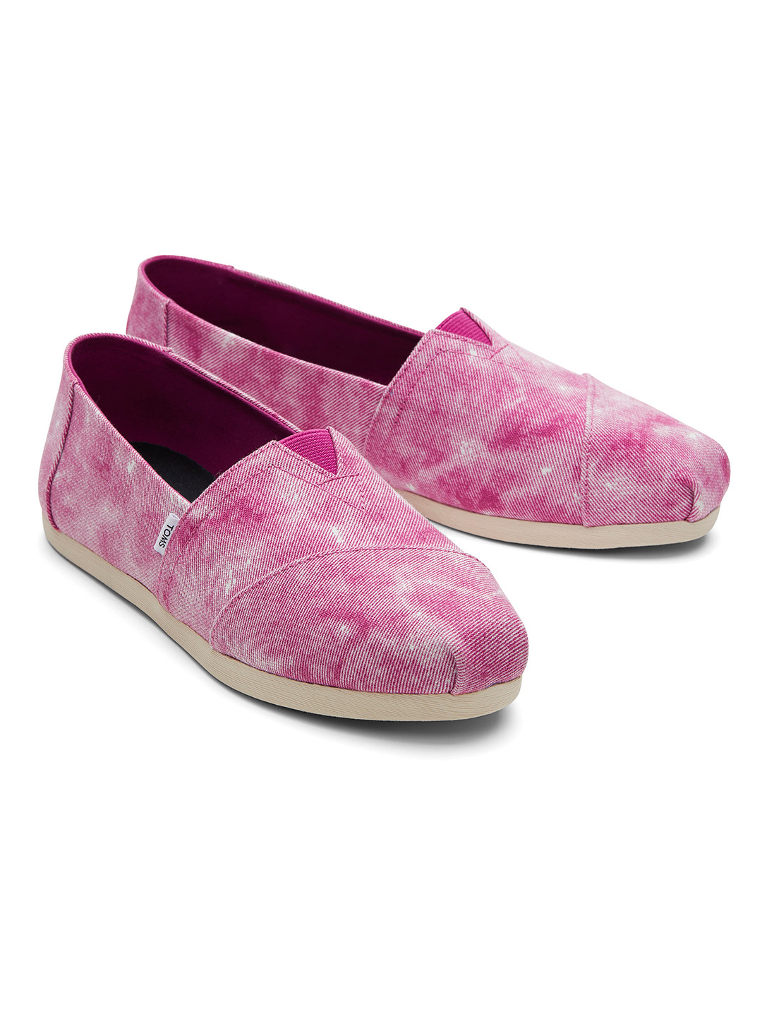 TOMS Women Pink Printed Slip-On Sneakers