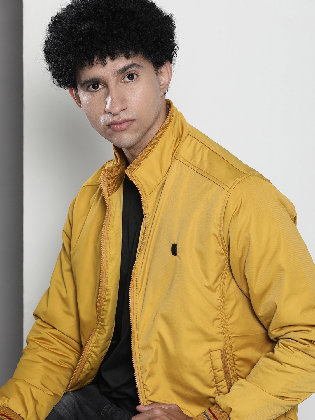 Mustard yellow outlet jacket men's