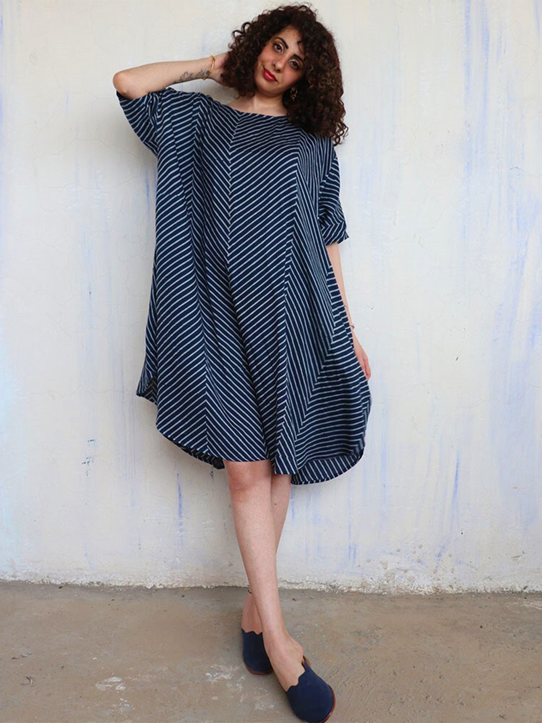 Chidiyaa Blue A-Line Dress