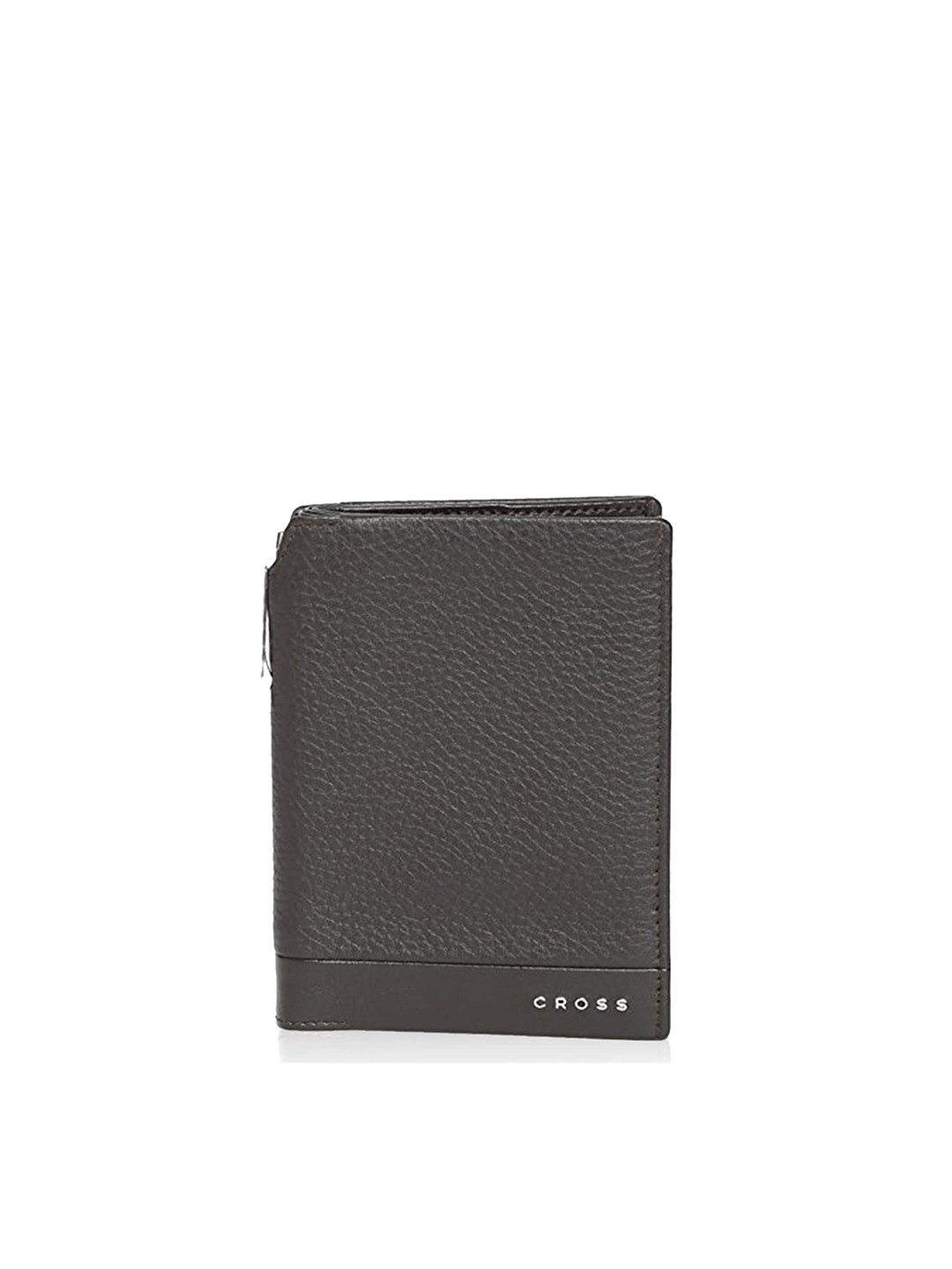 Cross Men Brown Leather Two Fold Wallet