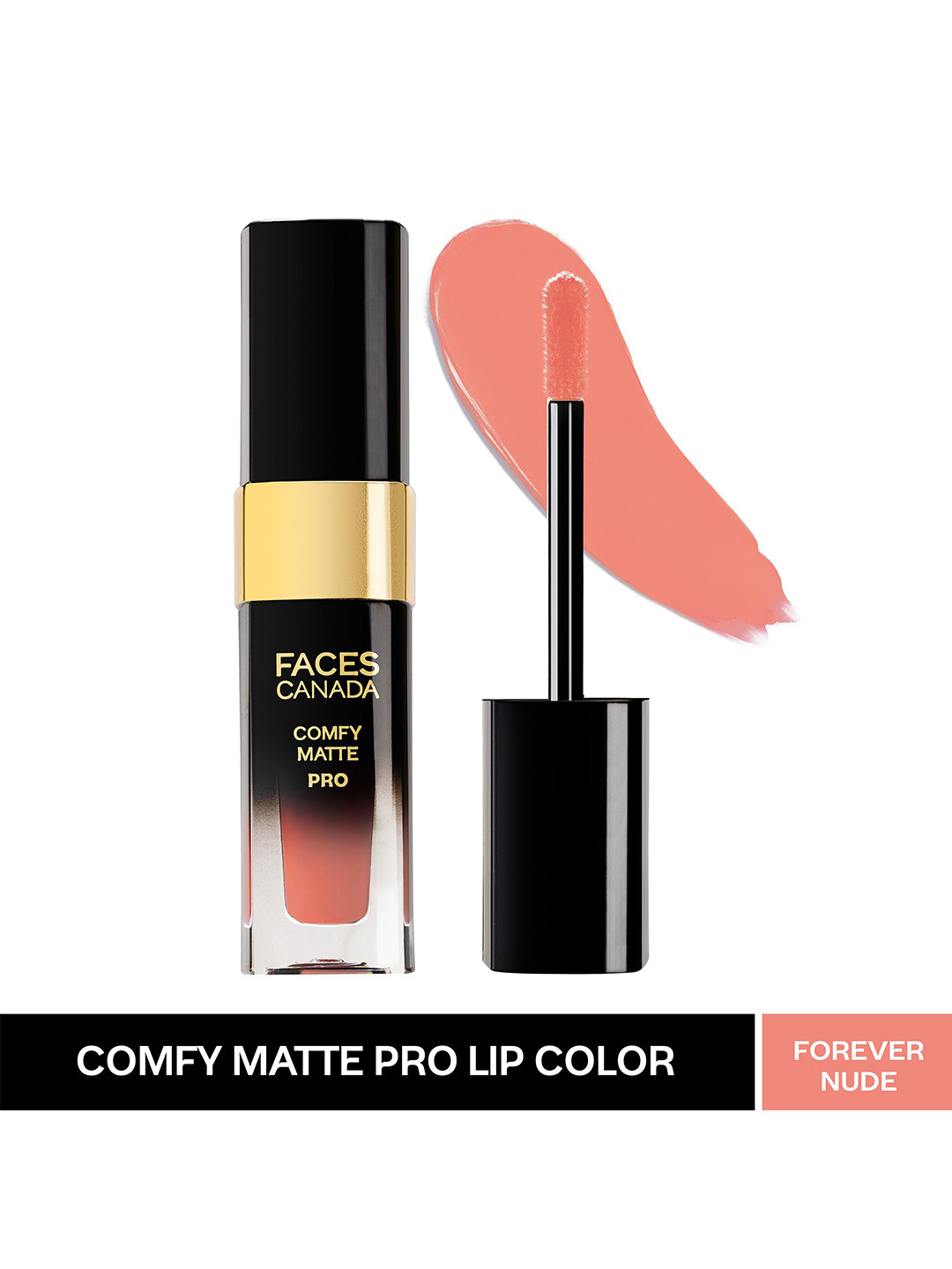 FACES CANADA Comfy Matte Pro Liquid Lipstick 5.5ml - 10Hr Stay & No Dryness - Forever Nude 09
