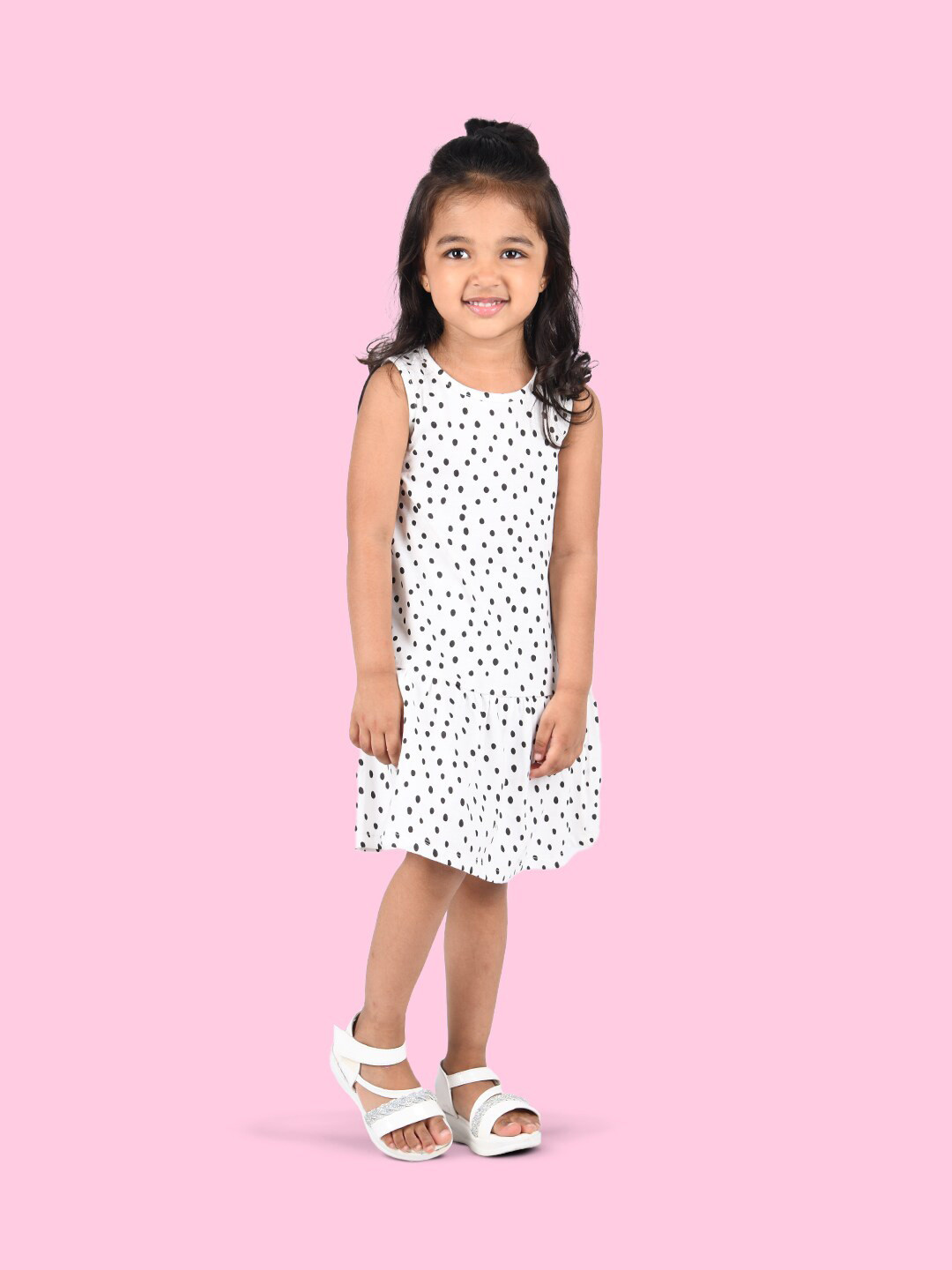 Zalio White & Black A-Line Dress