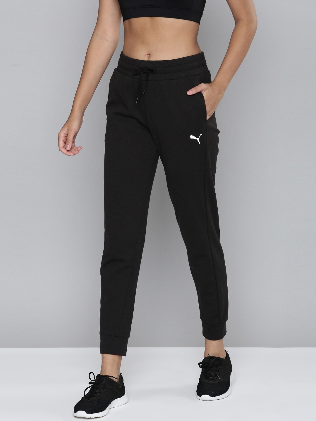 Buy Puma Women Black Solid Modern Sports Regular Fit Training Track Pants Track Pants for Women 19527164 Myntra