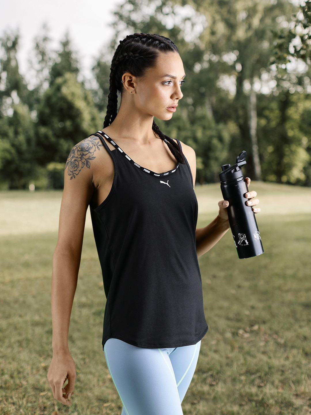 Puma Black Strong Tri-Blend Training Tank Top