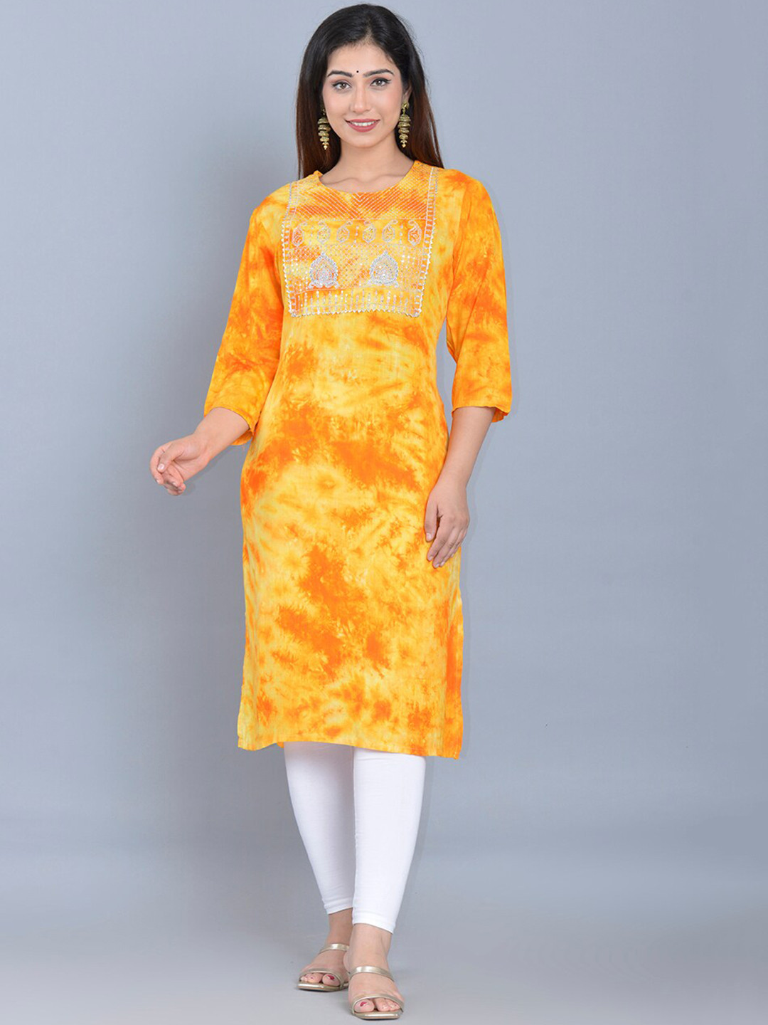 Bachuu Women Yellow Printed Kurta
