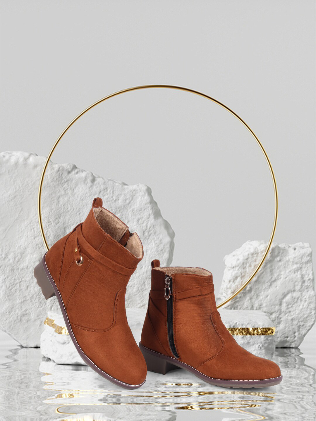 Bella Toes Women Tan TRP Heel Boot