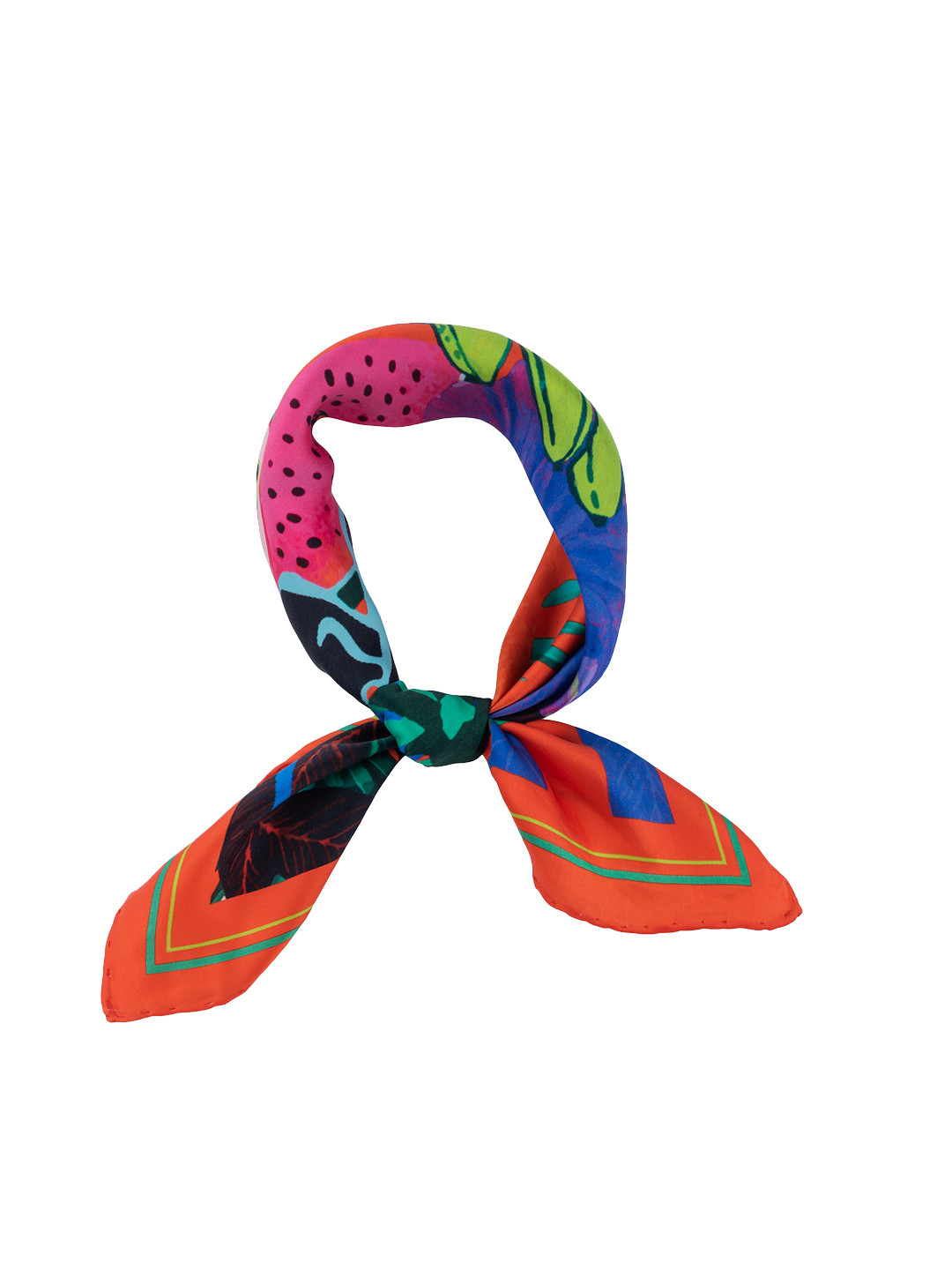 The Tie Hub Men Red & Blue Silk Printed Scarf