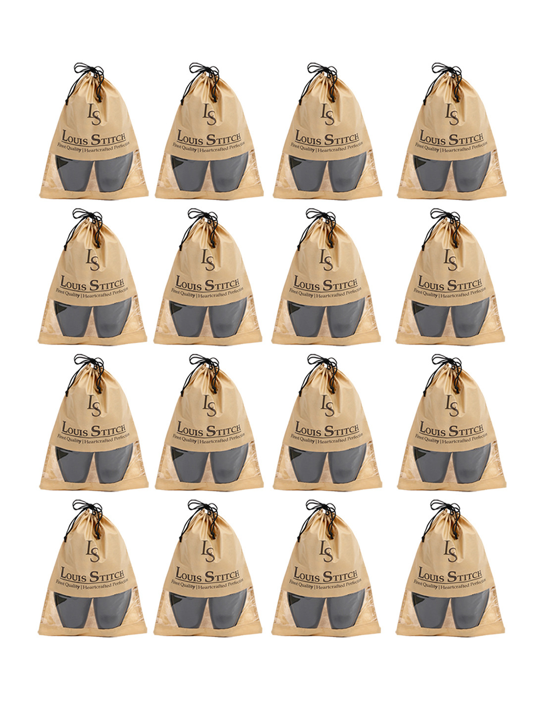 LOUIS STITCH Pack Of 16 Men Solid Shoe Organiser