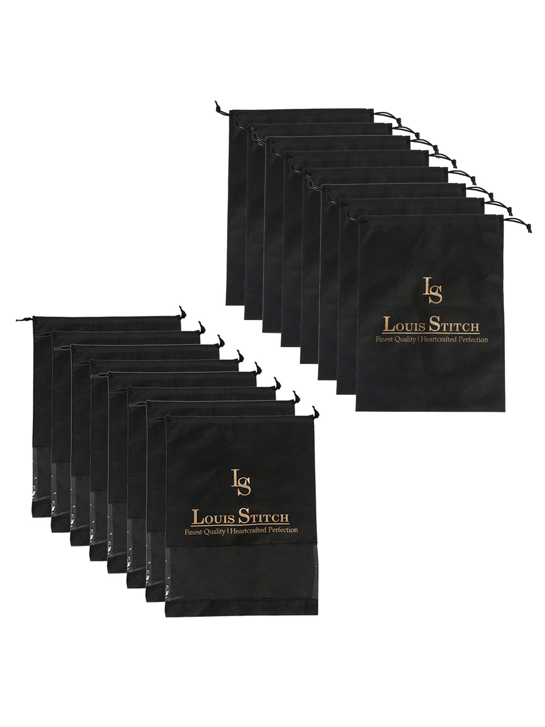 LOUIS STITCH Men Pack of 16 Shoe Bags With Drawstrings