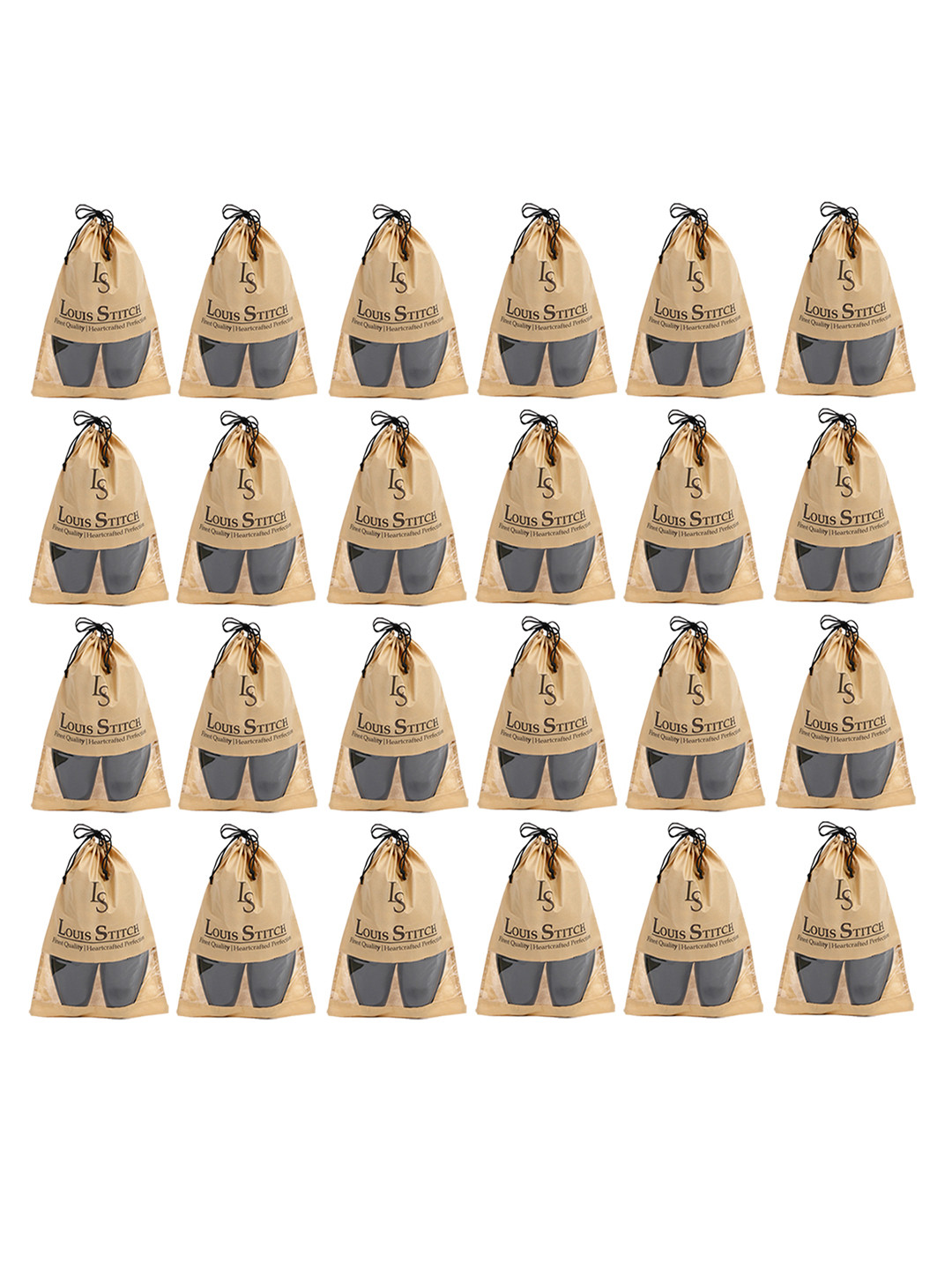 LOUIS STITCH Men Pack of 24 Shoe Bags With Drawstrings