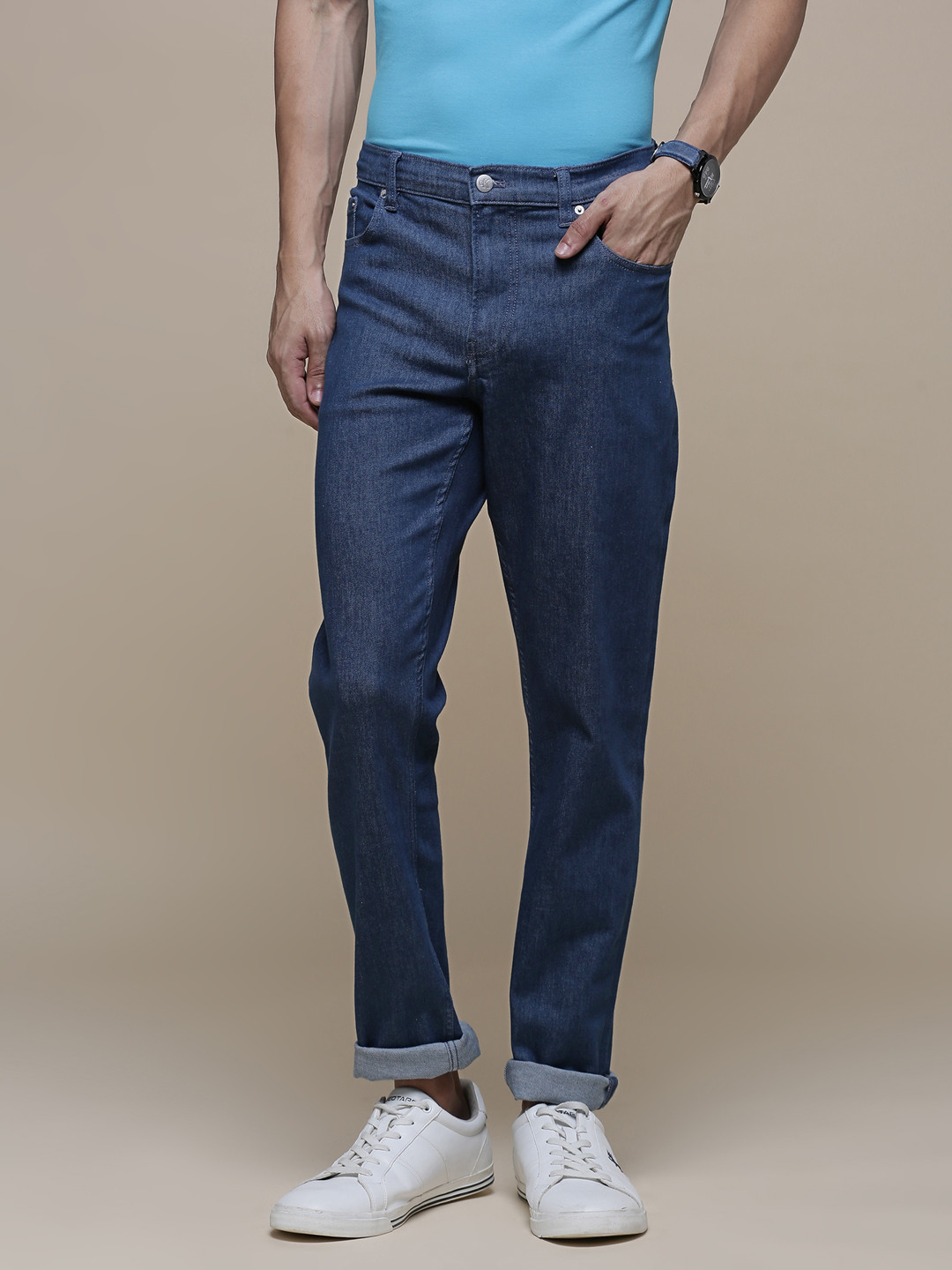 Calvin Klein Jeans Men Blue Skinny Fit Mid Rise Stretchable Jeans