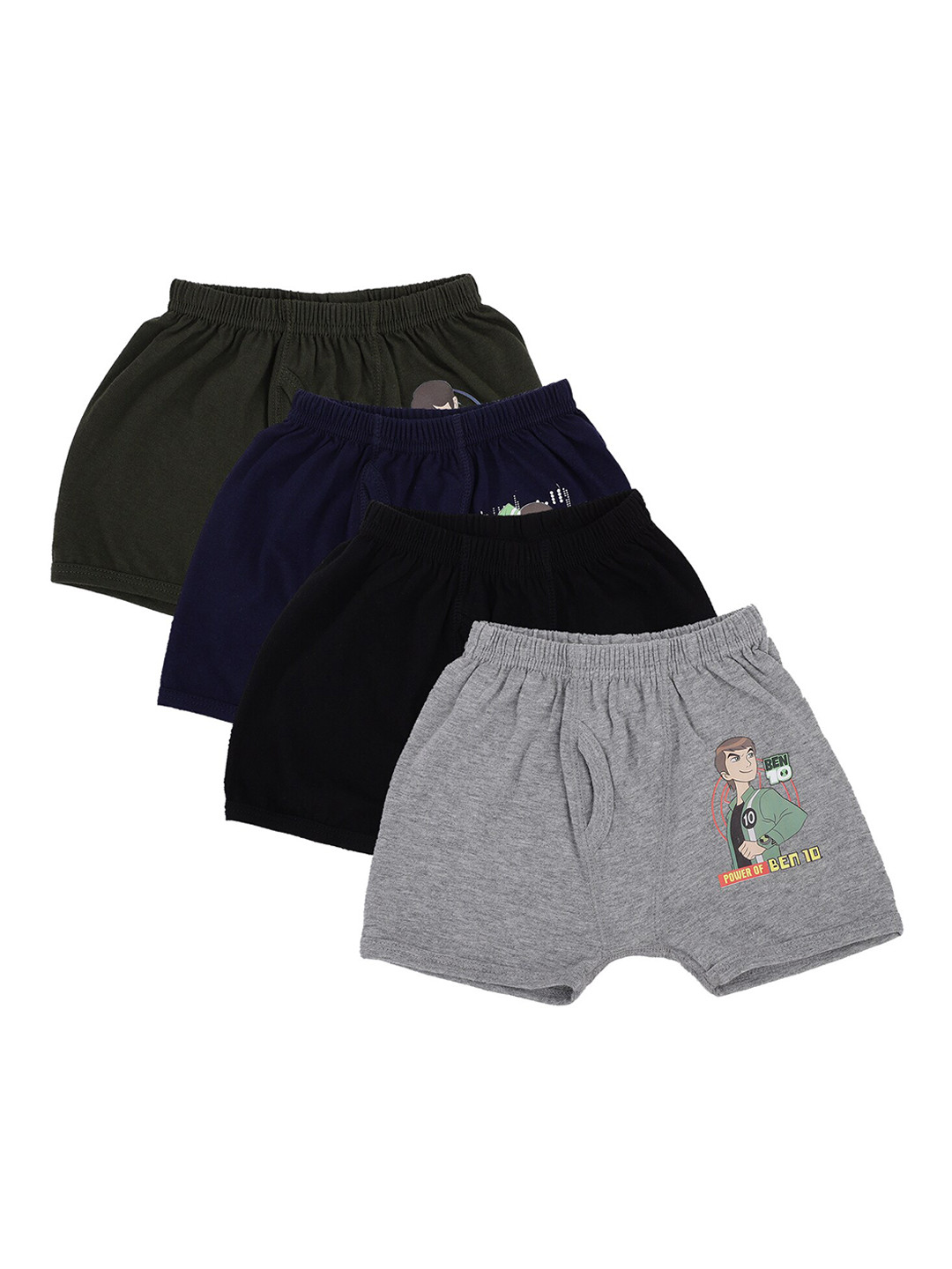 Bodycare Kids Boys Pack Of 4 Assorted Ben 10 Printed Cotton Trunks