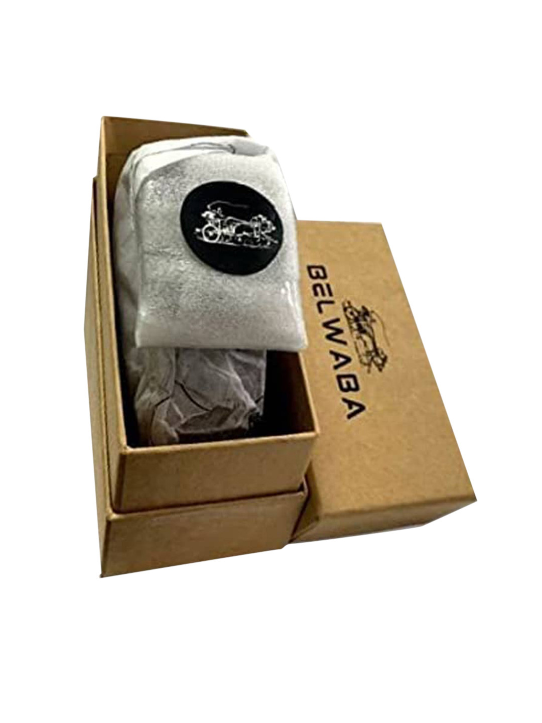 Belwaba Women Beige Textured Reversible Tang PU Belt