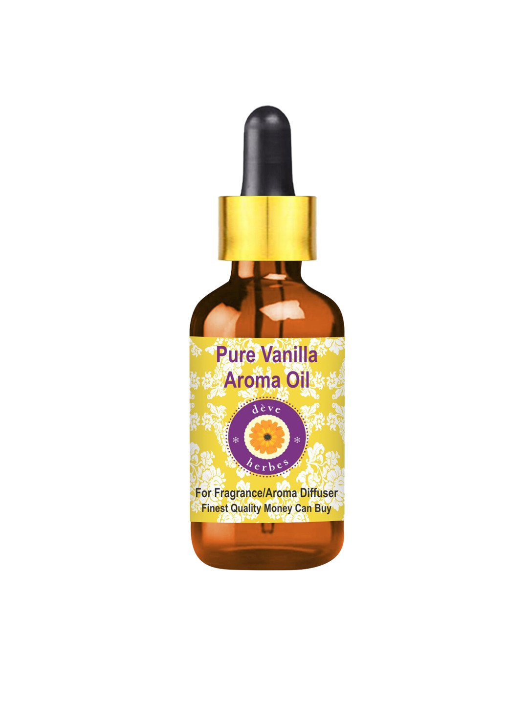 Deve Herbes Pure Vanilla Aroma Oil with Glass Dropper - 50ml