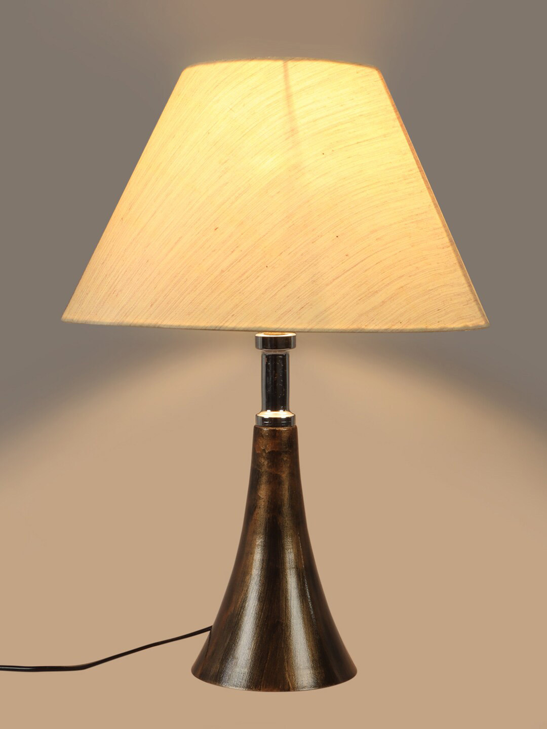 foziq Copper-Colored & Gold-Toned Solid Metal Table Lamp