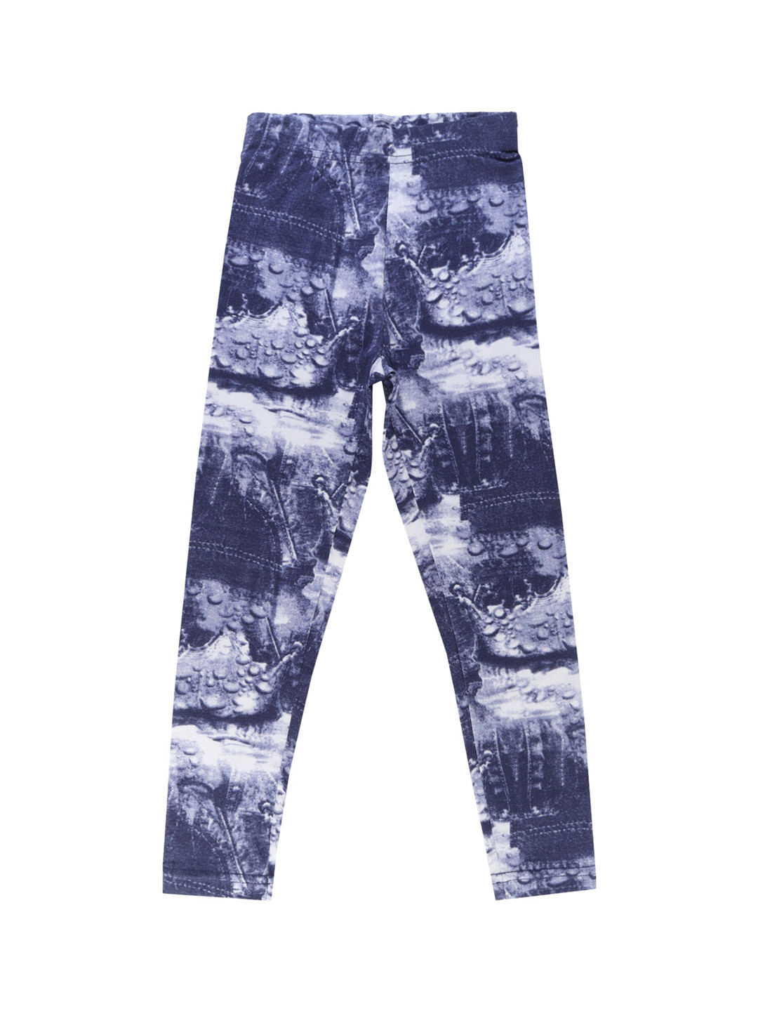 Bodycare Kids Girls Navy Blue Printed Cotton Leggings