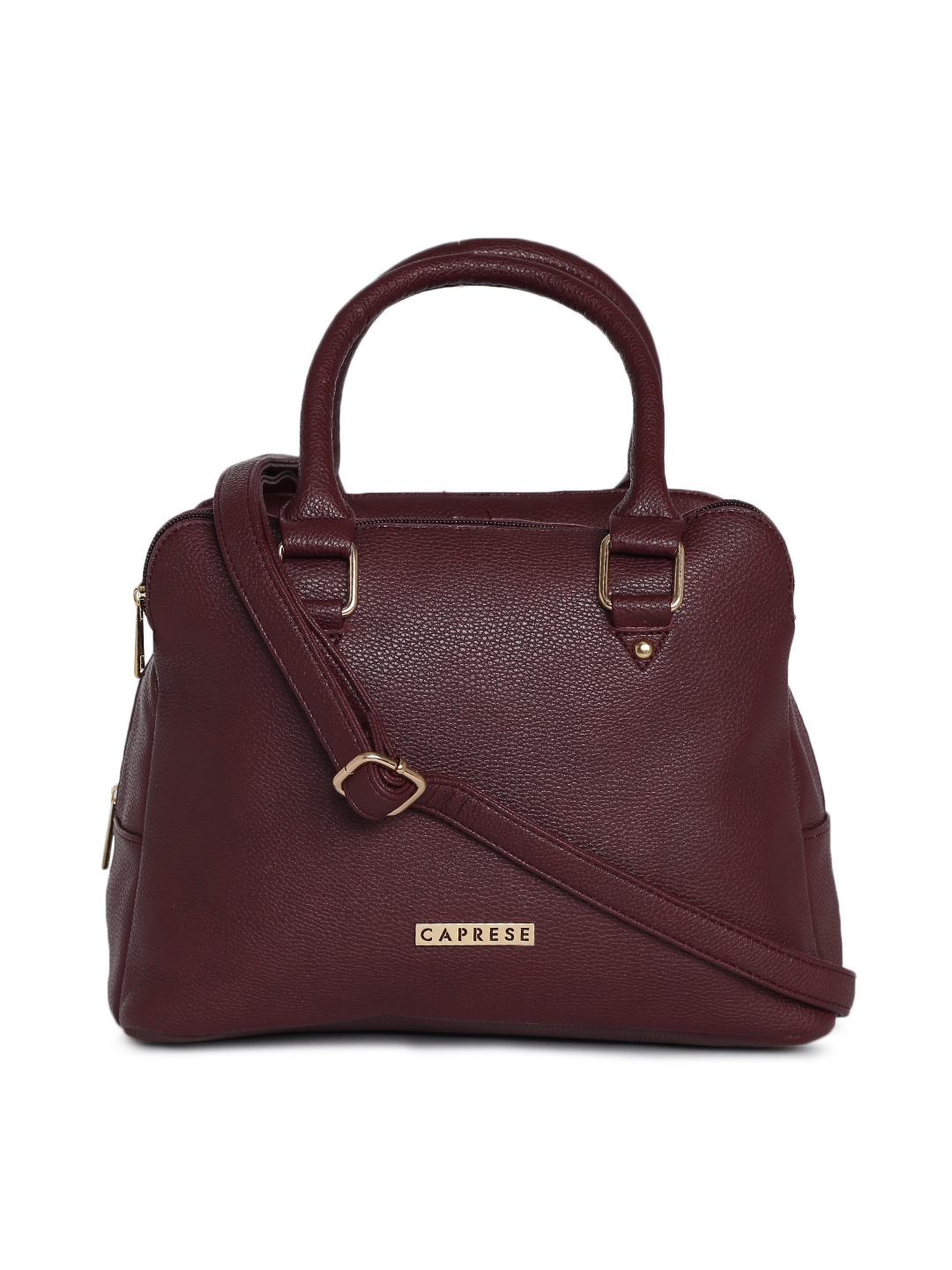 Buy Caprese Burgundy Solid Handheld Bag Handbags for Women 1954465 Myntra