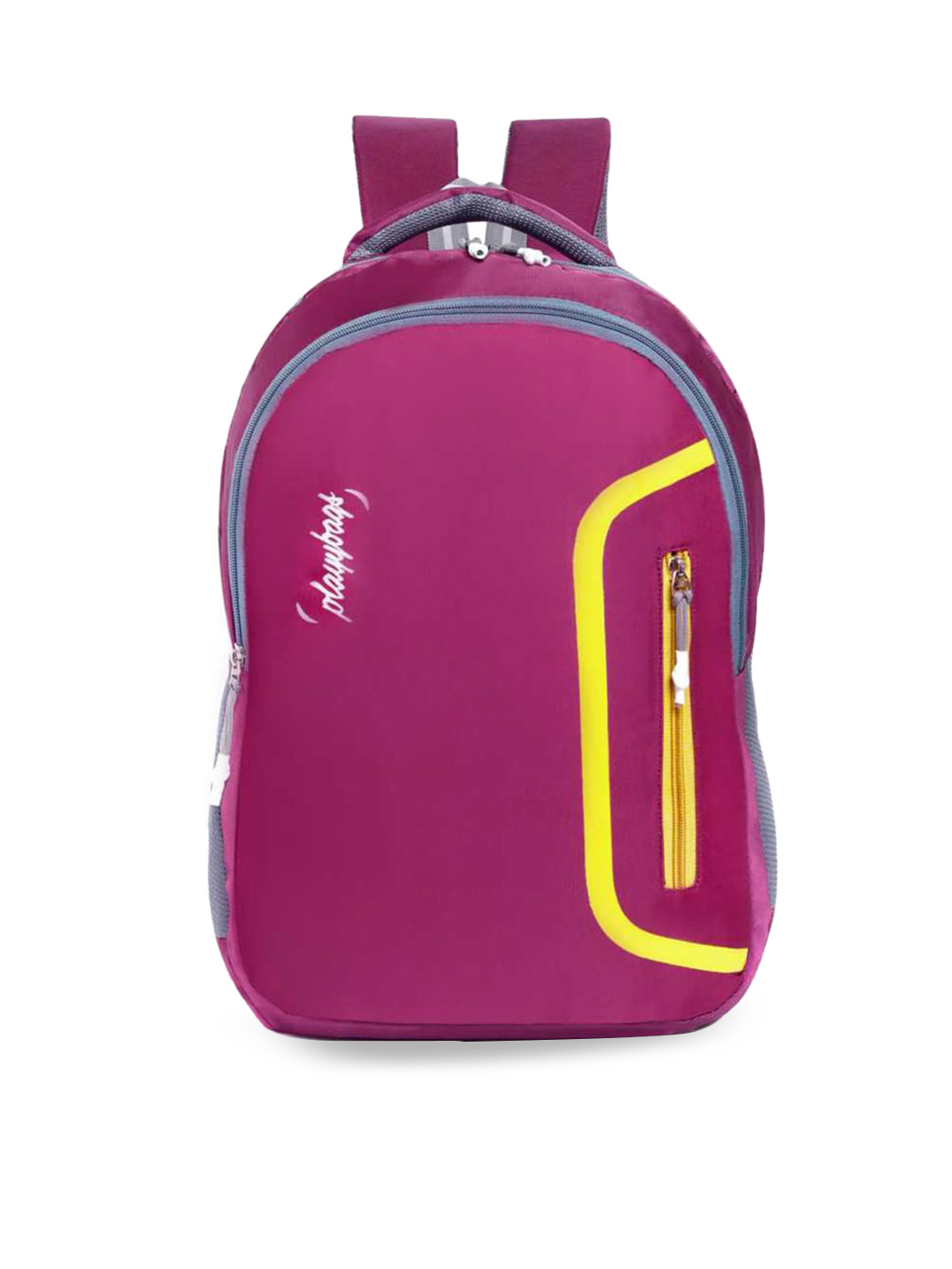 PLAYYBAGS Unisex Purple & Grey Casual Laptop Backpack