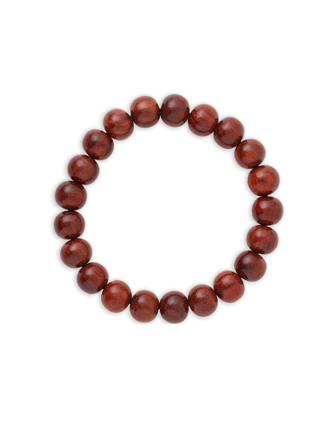 RDK Unisex Red Sandalwood Beaded Stretchable Energized Wrist Bracelet