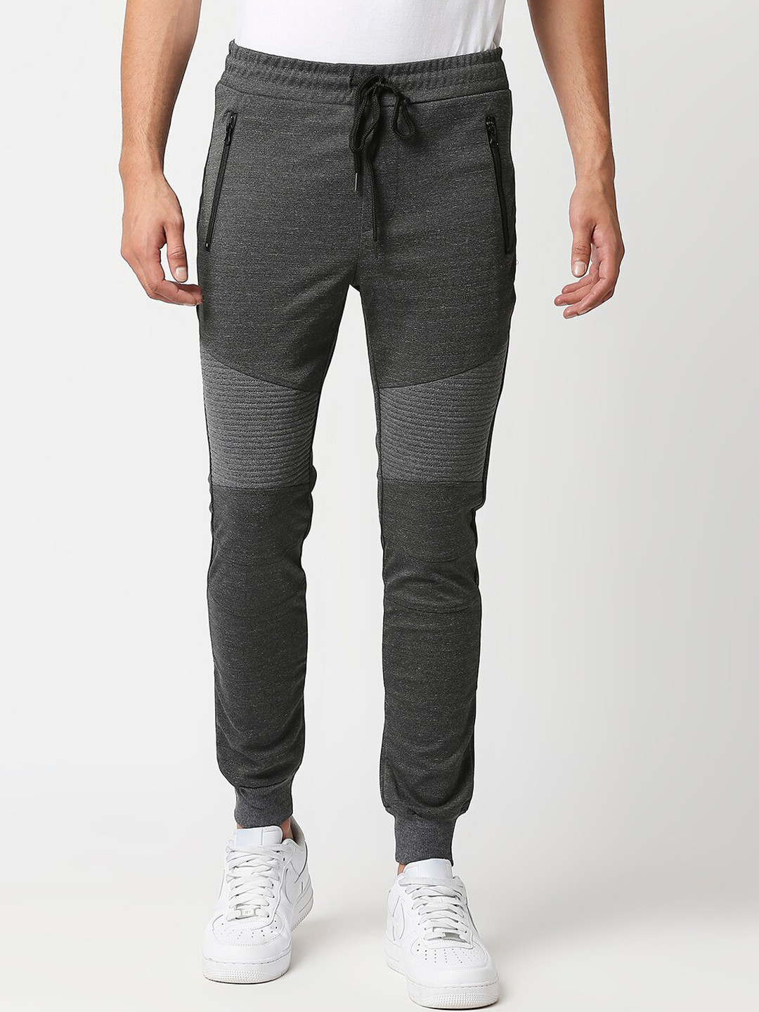WAIMEA Men Grey Melange Solid Jogger