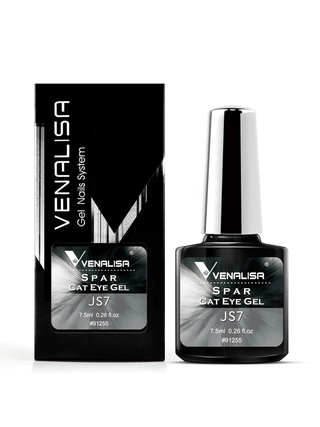 VENALISA Gel Nail System Polish - JS7 Spar Cat Eye & JS2 Transparent 15ml