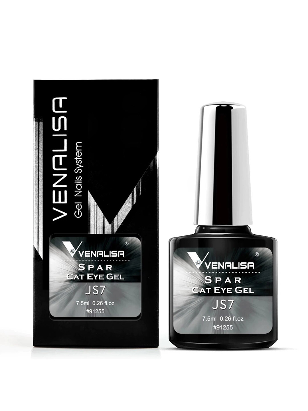 VENALISA Gel Nail System Polish - JS7 Spar Cat Eye & JS4 Transparent 15ml
