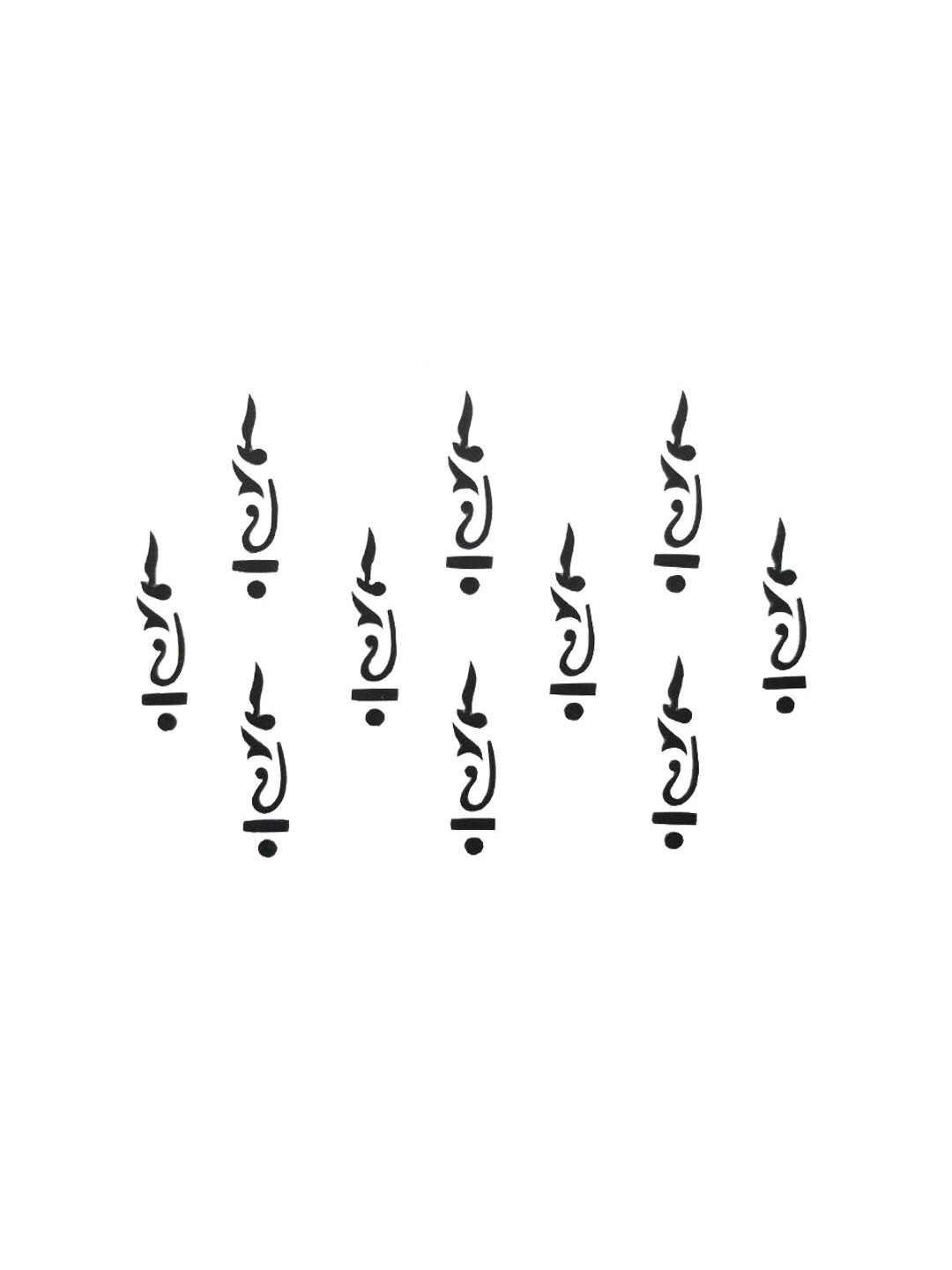 Comet Busters Black Bindi - 10 Pcs