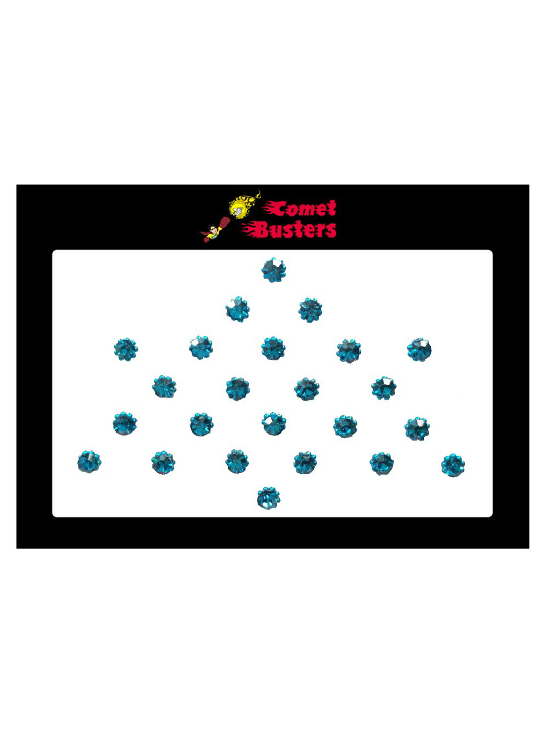 Comet Busters Set Of 24 Stone-Studded Bindi - Blue