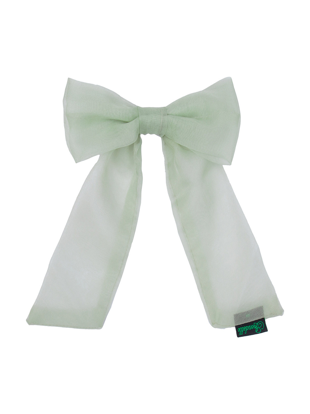 Arendelle Women Green Alligator Small Hair Bow Hair Clip