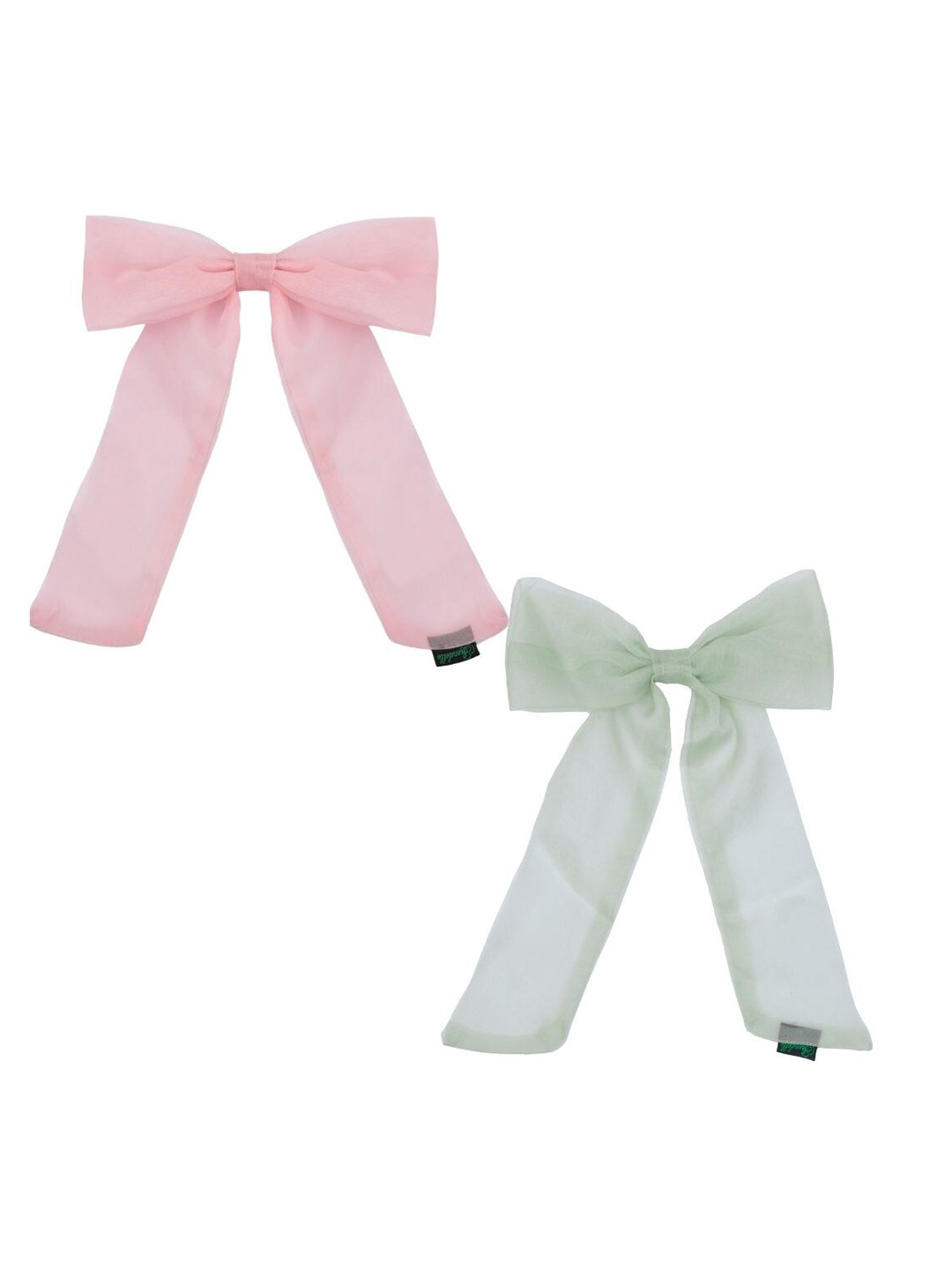 Arendelle Women Pink & Green Pack of 2 Alligator Hair Clip