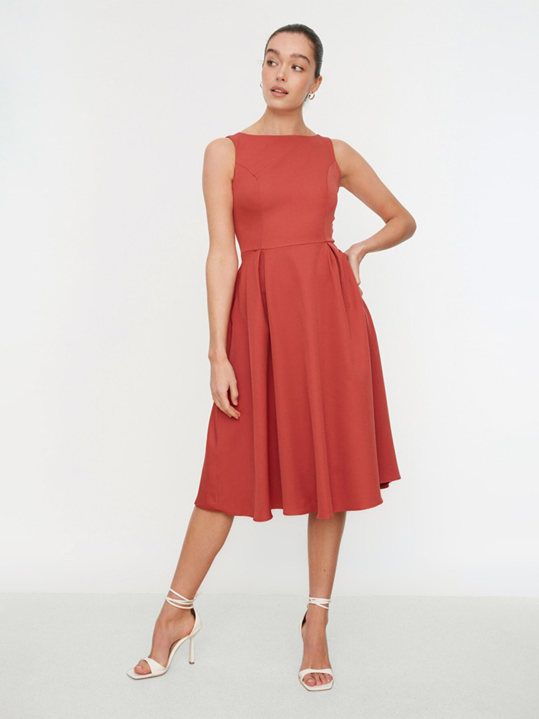 Trendyol Women Rose Fit & Flare Dress