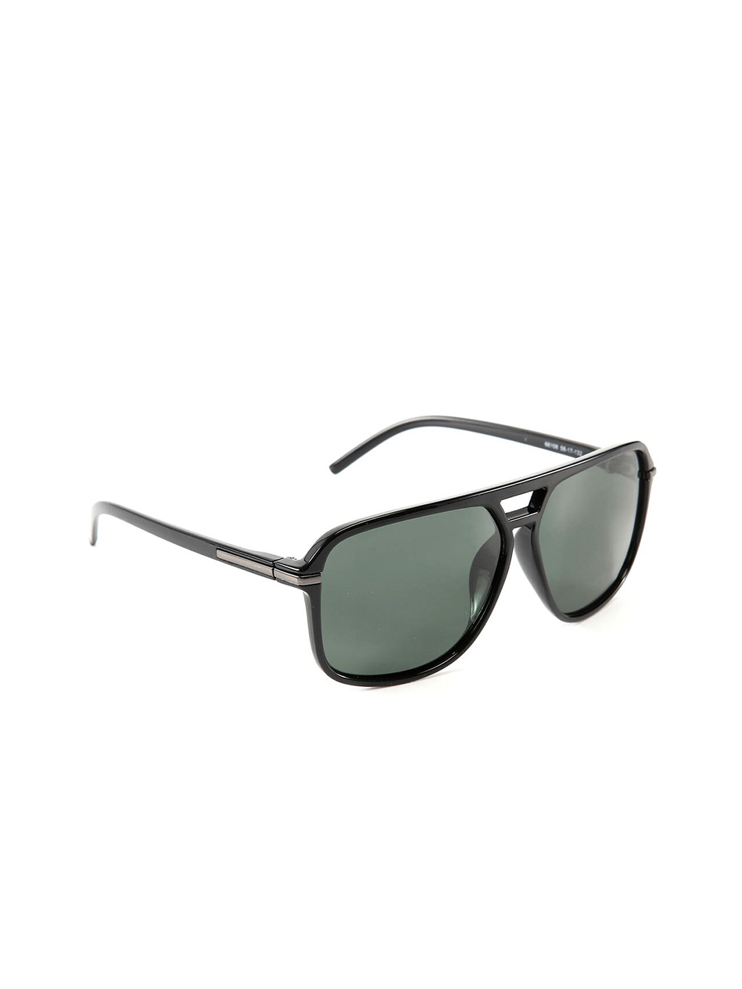 Intellilens Unisex Green Lens & Black Square Sunglasses with Polarised and UV Protected Lens