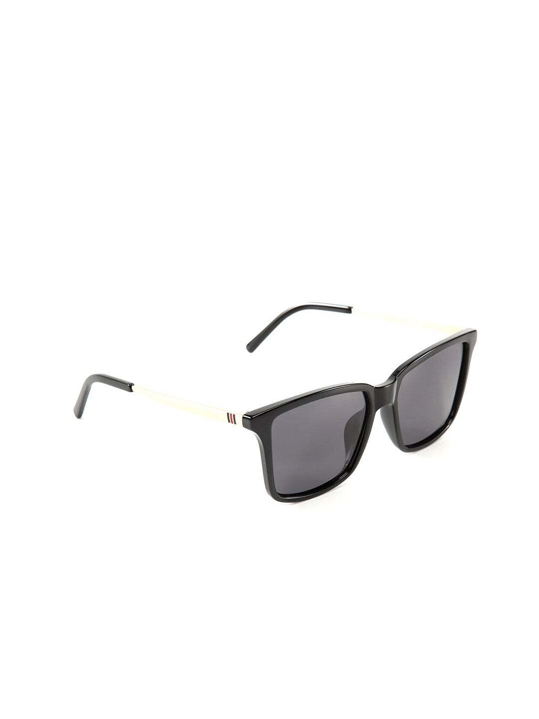 Intellilens Unisex Black Lens & Black Square Sunglasses with Polarised and UV Protected Lens