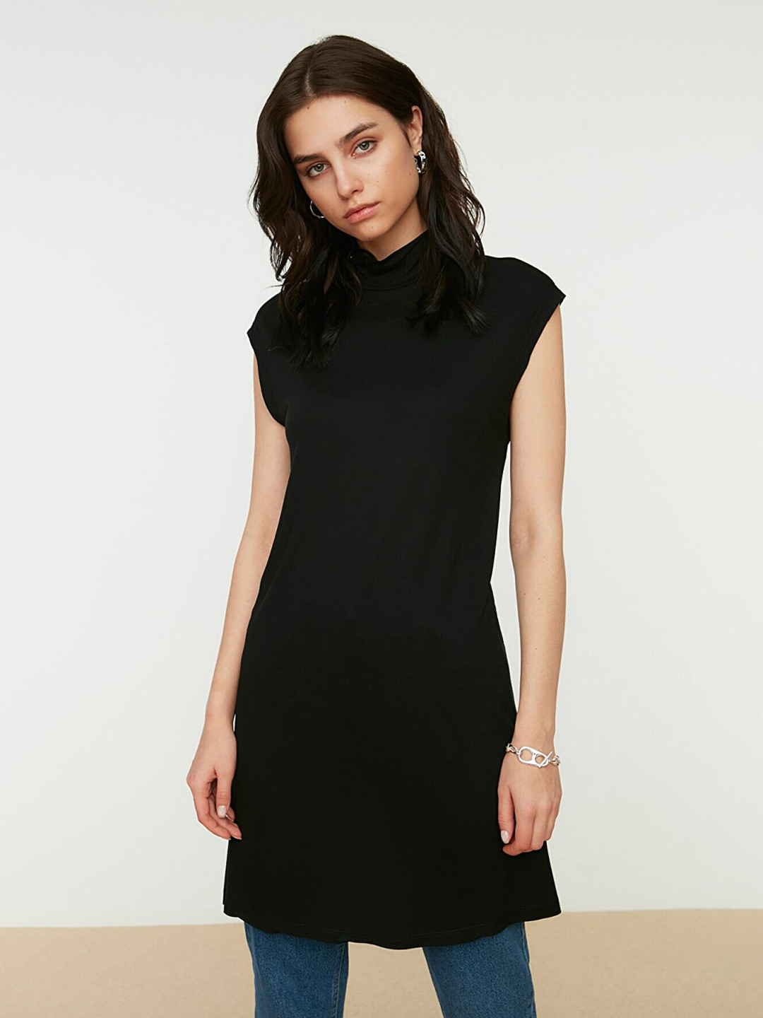 Trendyol Women Black Solid Tunic