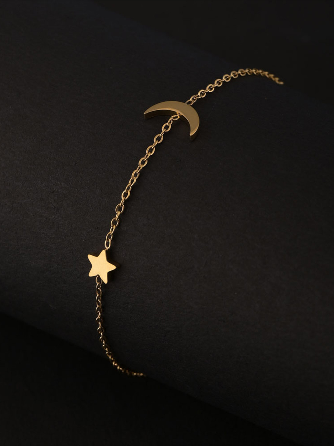 PALMONAS Women 18k Gold-Plated Charm Bracelet