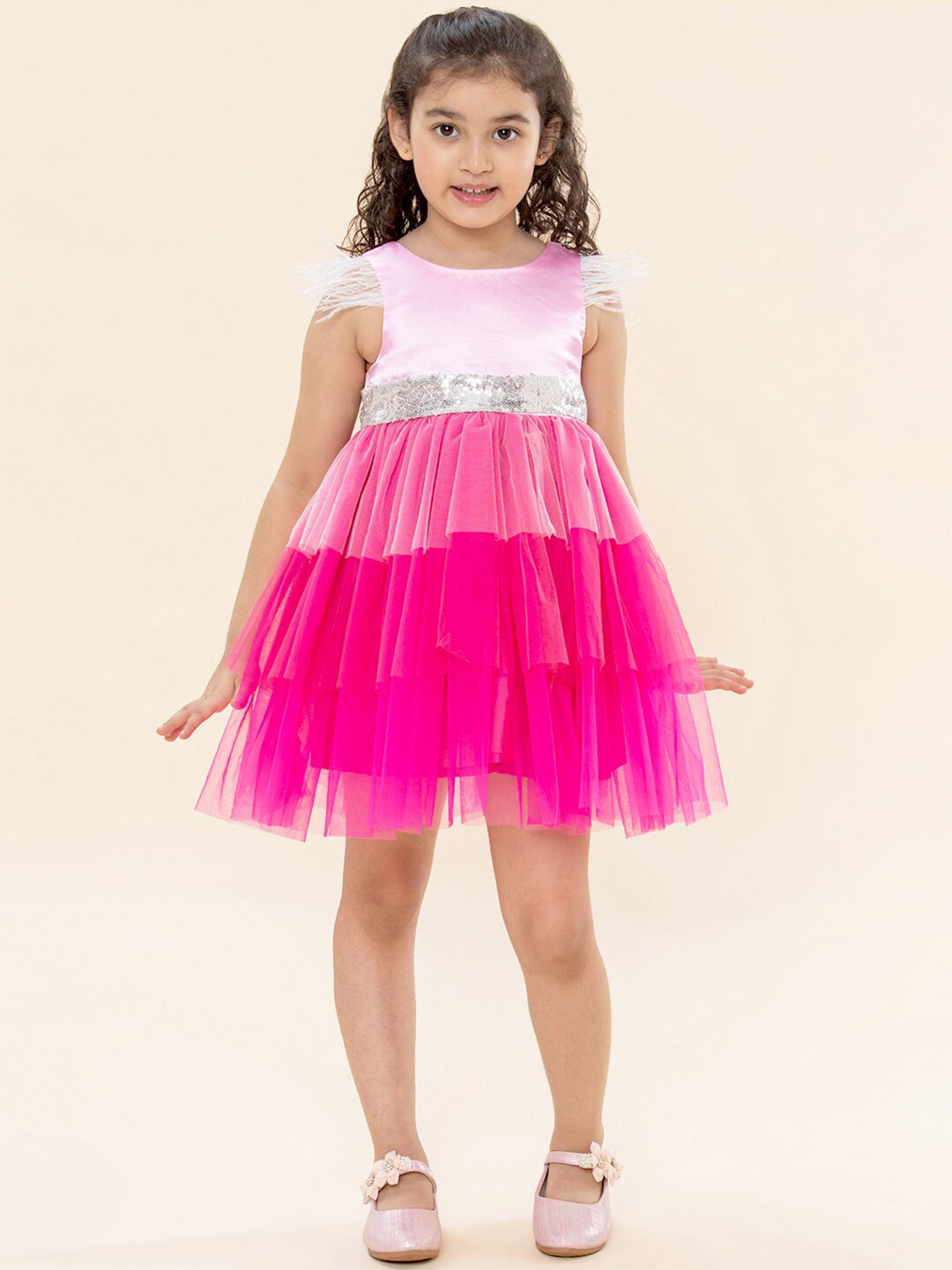 A T U N Pink Party Dress