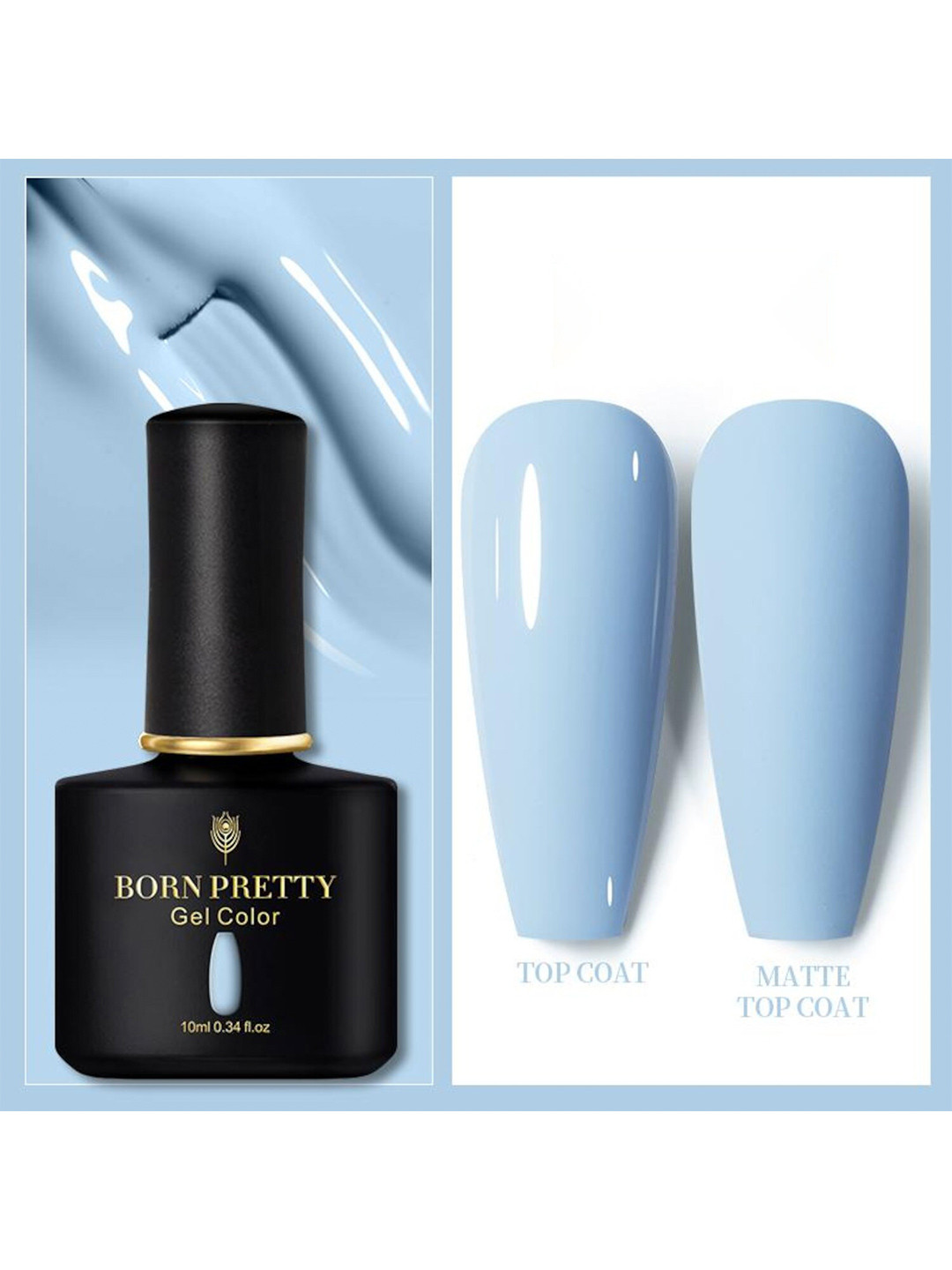 BORN PRETTY Black Spar Series Glossy-Matte UV LED Gel Nail Polish 10 ml - Shade 86