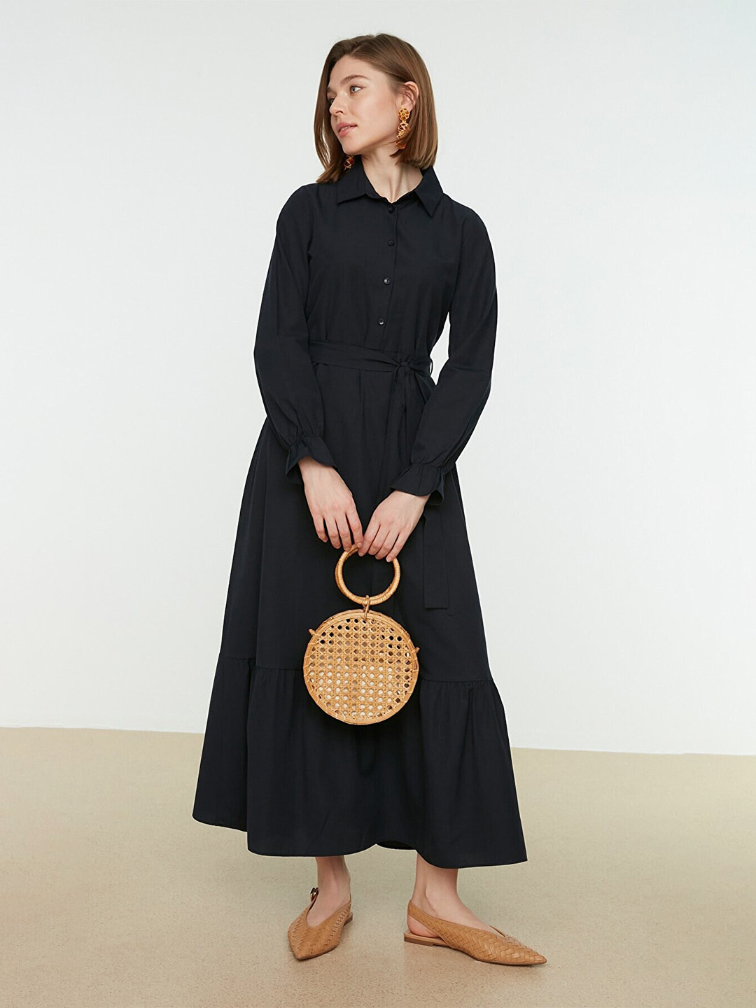 Trendyol Navy Blue Maxi Dress