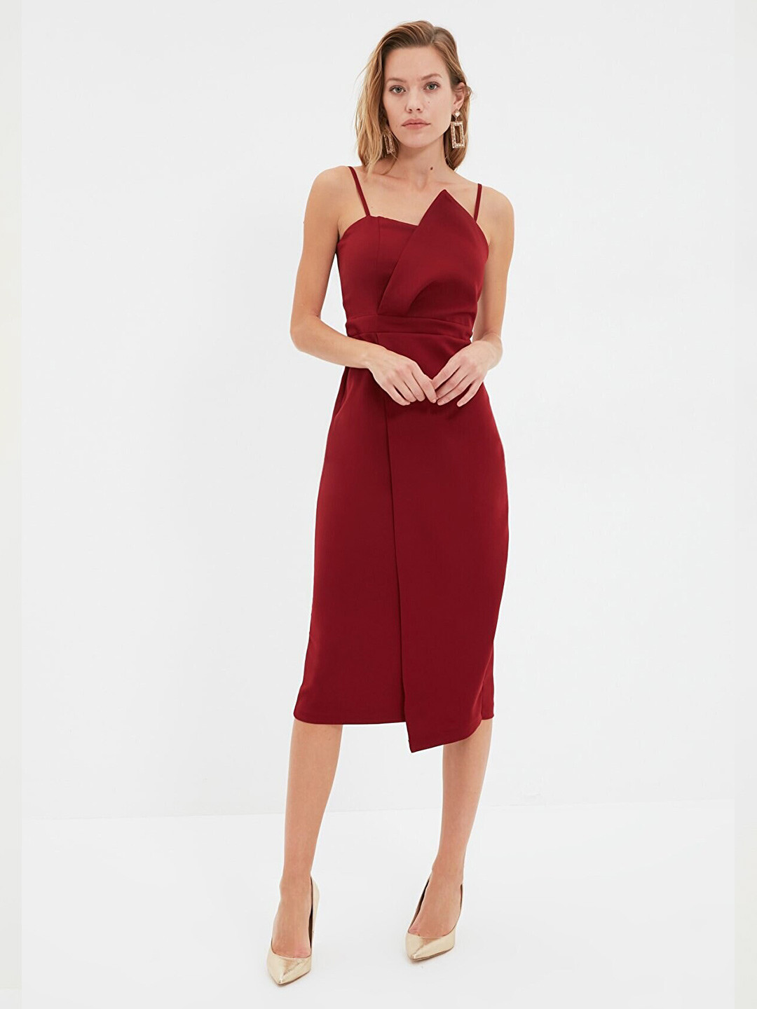 Trendyol Women Red Bodycon Dress