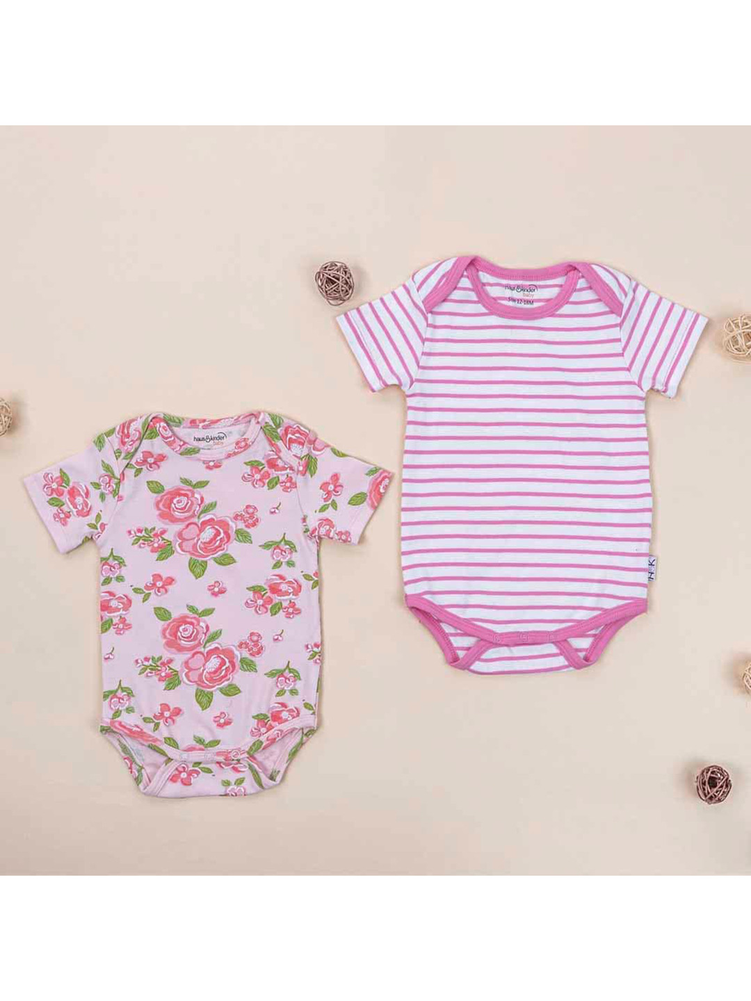 haus & kinder Kids Pack of 2 Printed Bodysuits