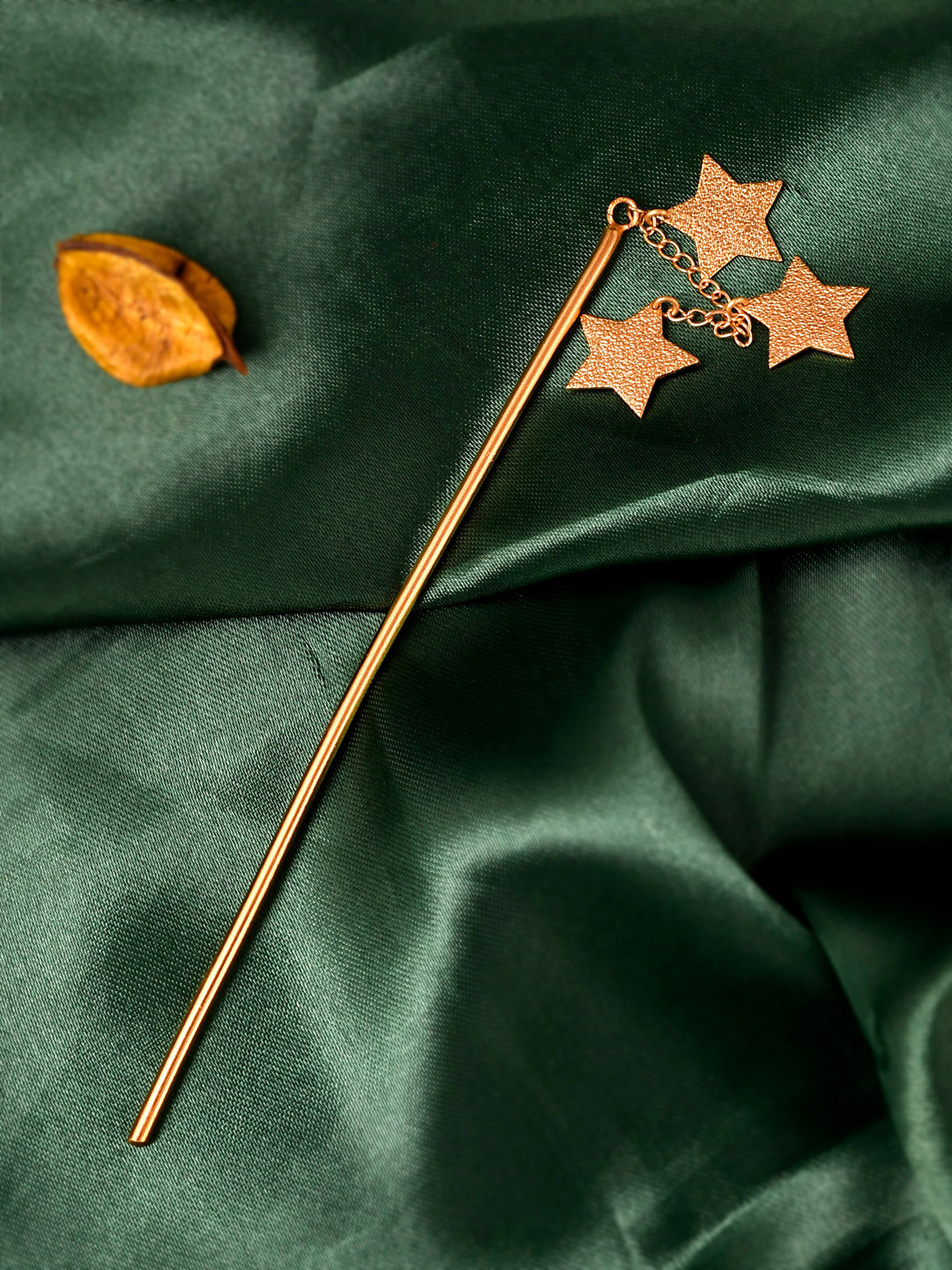 Silvermerc Designs Gold-Plated Pearl Beaded Bun Stick