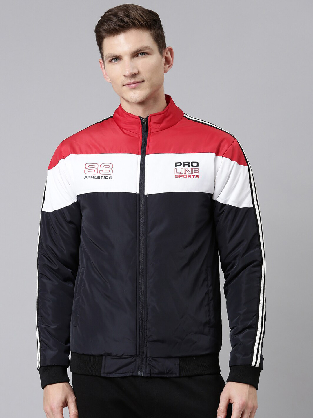 Proline Active Men Red Colourblocked Training or Gym Bomber