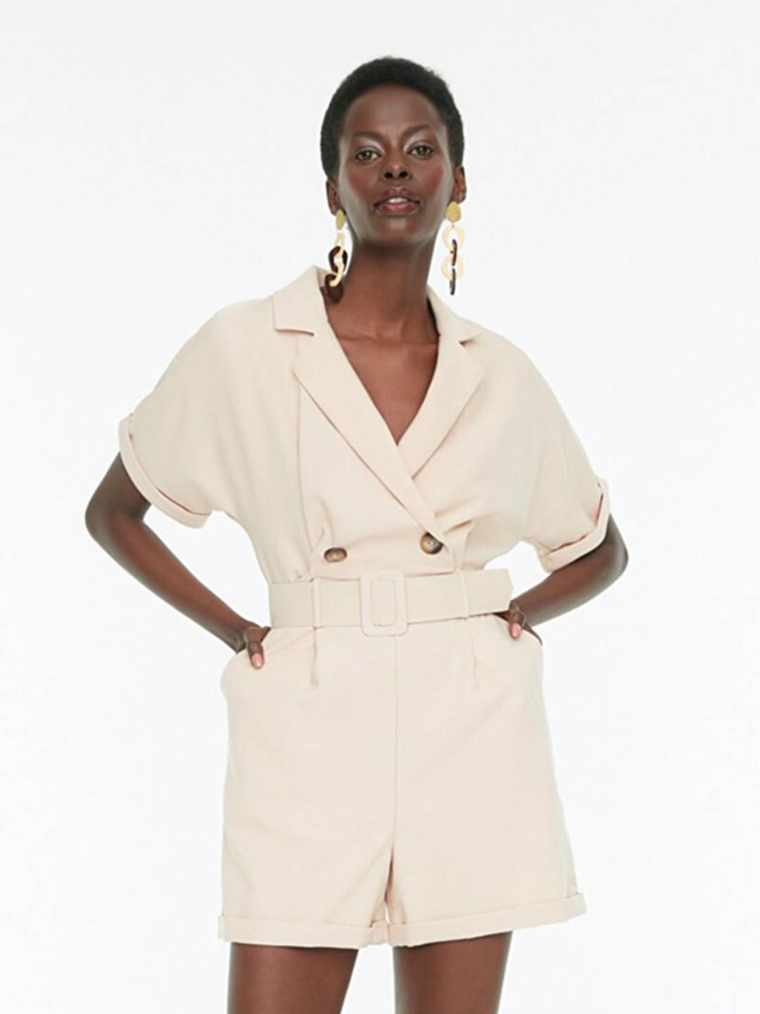 Trendyol Women Off White Jumpsuit